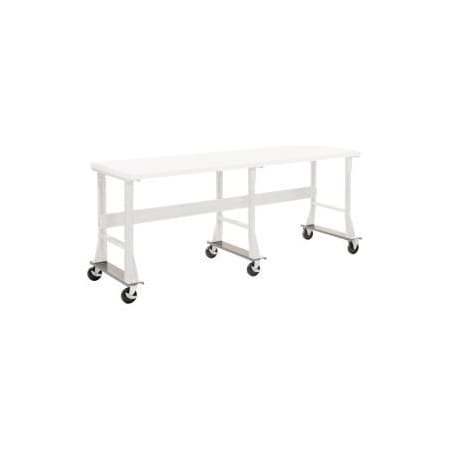 Global Industrial„¢ Caster Base Set For C-Channel Open Leg 96W X 30 & 36D Workbench - Gray